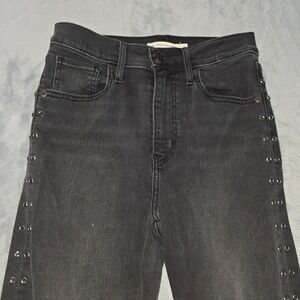 Levis Premium Mile High Super Skinny Black Studded Jeans 25x30